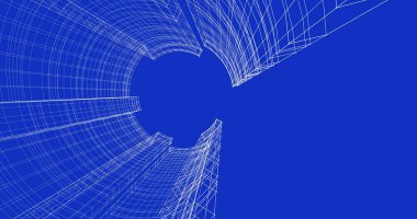 soyut mimari duvar kağıdı tasarımı, dijital konsept arkaplan