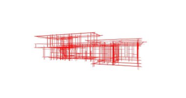 Mimari sanat konseptinde soyut çizgiler, minimum geometrik şekiller. 