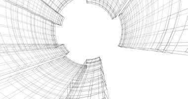 soyut mimari duvar kağıdı tasarımı, dijital konsept arkaplan