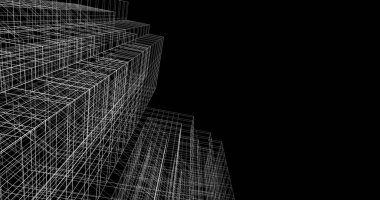 soyut mimari duvar kağıdı tasarımı, dijital konsept arkaplan