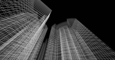 soyut mimari duvar kağıdı tasarımı, dijital konsept arkaplan