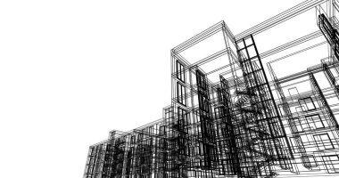 soyut mimari duvar kağıdı tasarımı, dijital konsept arkaplan
