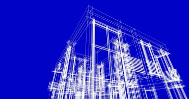 soyut mimari duvar kağıdı tasarımı, dijital konsept arkaplan