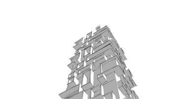 soyut mimari duvar kağıdı tasarımı, dijital konsept arkaplan