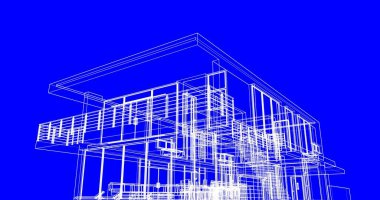 soyut mimari duvar kağıdı tasarımı, dijital konsept arkaplan