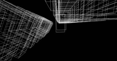 soyut mimari duvar kağıdı tasarımı, dijital konsept arkaplan