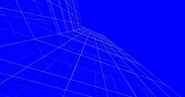 Mimari sanat konseptinde soyut çizgiler, minimum geometrik şekiller. 