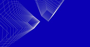 Mimari sanat konseptinde soyut çizgiler, minimum geometrik şekiller. 