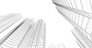 soyut mimari duvar kağıdı tasarımı, dijital konsept arkaplan