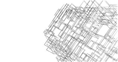 soyut mimari duvar kağıdı tasarımı, dijital konsept arkaplan