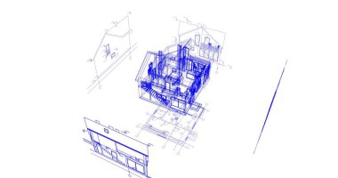 soyut mimari duvar kağıdı tasarımı, dijital konsept arkaplan