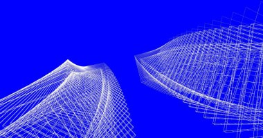 soyut mimari duvar kağıdı tasarımı, dijital konsept arkaplan