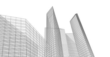 soyut mimari duvar kağıdı tasarımı, dijital konsept arkaplan