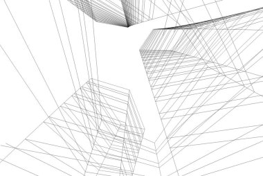 soyut mimari duvar kağıdı tasarımı, dijital konsept arkaplan