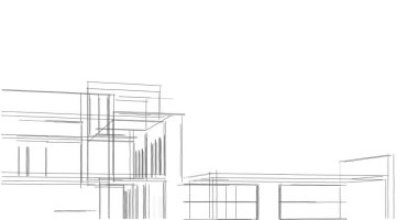 soyut mimari duvar kağıdı tasarımı, dijital konsept arkaplan