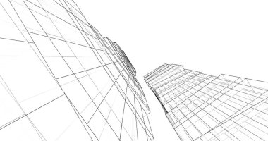 soyut mimari duvar kağıdı tasarımı, dijital konsept arkaplan