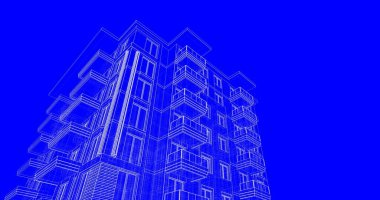 soyut mimari duvar kağıdı tasarımı, dijital konsept arkaplan