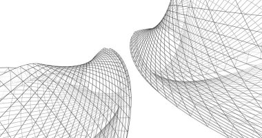 soyut mimari duvar kağıdı tasarımı, dijital konsept arkaplan