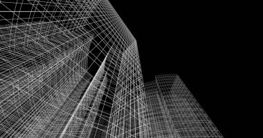 soyut mimari duvar kağıdı tasarımı, dijital konsept arkaplan