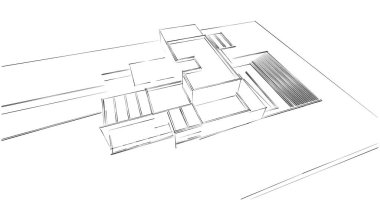 soyut mimari duvar kağıdı tasarımı, dijital konsept arkaplan
