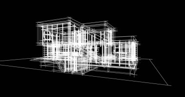 soyut mimari duvar kağıdı tasarımı, dijital konsept arkaplan