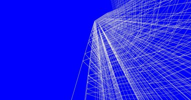 soyut mimari duvar kağıdı tasarımı, dijital konsept arkaplan