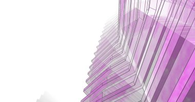 Mimari sanat konseptinde soyut çizgiler, minimum geometrik şekiller. 