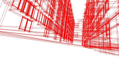 soyut mimari duvar kağıdı tasarımı, dijital konsept arkaplan