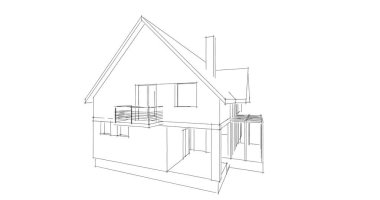 Mimari sanat konseptinde soyut çizgiler, minimum geometrik şekiller. 