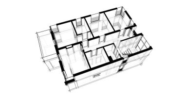 soyut mimari duvar kağıdı tasarımı, dijital konsept arkaplan