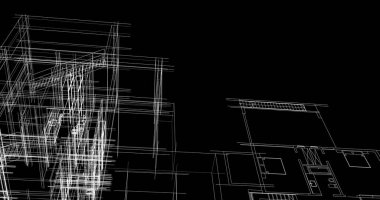 soyut mimari duvar kağıdı tasarımı, dijital konsept arkaplan