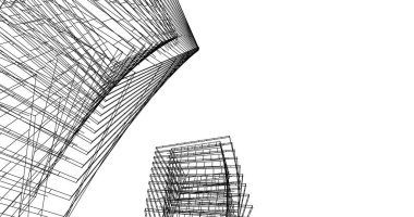 soyut mimari duvar kağıdı tasarımı, dijital konsept arkaplan