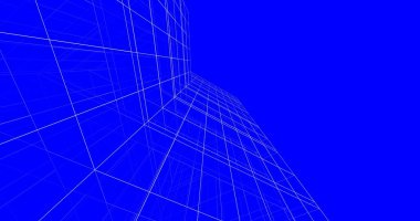 Mimari sanat konseptinde soyut çizgiler, minimum geometrik şekiller. 