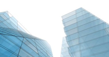 Mimari sanat konseptinde soyut çizgiler, minimum geometrik şekiller. 