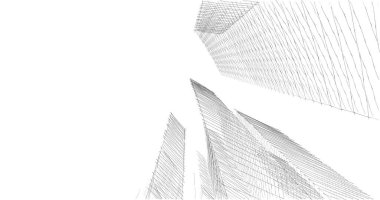 soyut mimari duvar kağıdı tasarımı, dijital konsept arkaplan