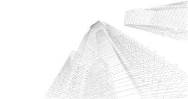 soyut mimari duvar kağıdı tasarımı, dijital konsept arkaplan