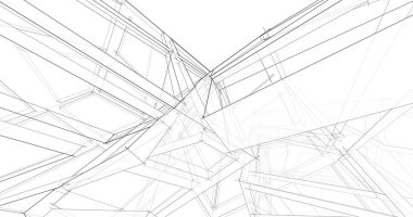 soyut mimari duvar kağıdı tasarımı, dijital konsept arkaplan