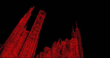 Mimari sanat konseptinde soyut çizgiler, minimum geometrik şekiller. 