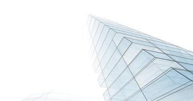 Mimari sanat konseptinde soyut çizgiler, minimum geometrik şekiller. 