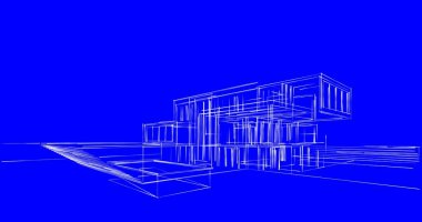 soyut mimari duvar kağıdı tasarımı, dijital konsept arkaplan