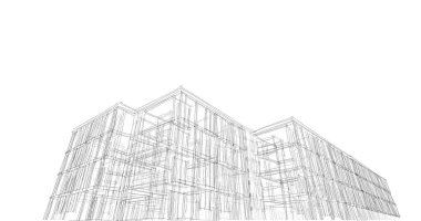 soyut mimari duvar kağıdı tasarımı, dijital konsept arkaplan