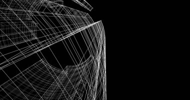 soyut mimari duvar kağıdı tasarımı, dijital konsept arkaplan