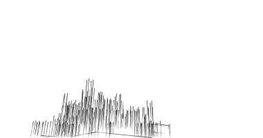 Arkaplanda mimari bina 3d illüstrasyon