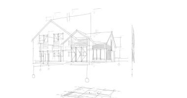 soyut mimari duvar kağıdı tasarımı, dijital konsept arkaplan