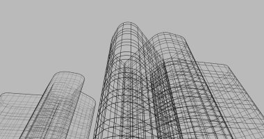 soyut mimari duvar kağıdı tasarımı, dijital konsept arkaplan