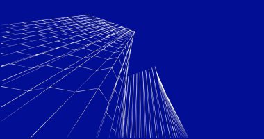 soyut mimari duvar kağıdı tasarımı, dijital konsept arkaplan