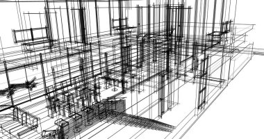 soyut mimari duvar kağıdı tasarımı, dijital konsept arkaplan