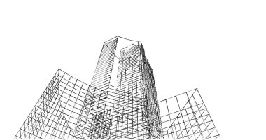 soyut mimari duvar kağıdı tasarımı, dijital konsept arkaplan