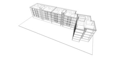 soyut mimari duvar kağıdı tasarımı, dijital konsept arkaplan