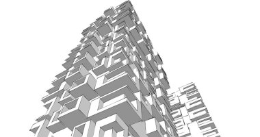 soyut mimari duvar kağıdı tasarımı, dijital konsept arkaplan